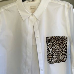Chico’s White oversized button down
